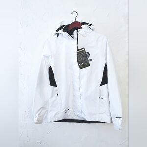 Eddie Bauer White and Black Hooded Jacket